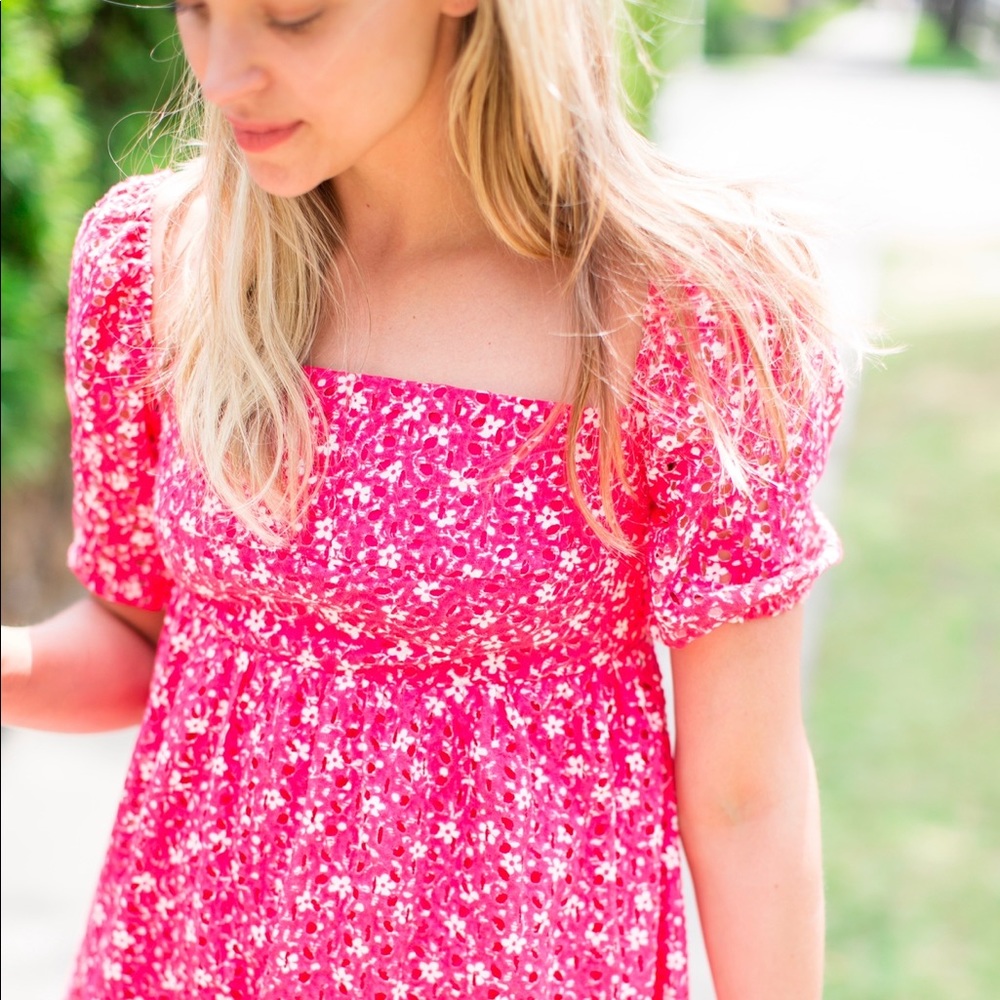 Pink/White Floral Maeve Dress